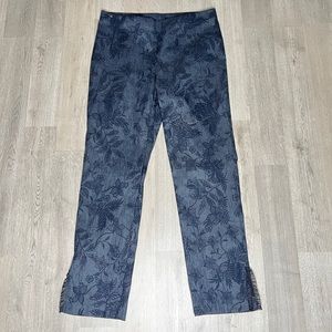 Navy floral print pants